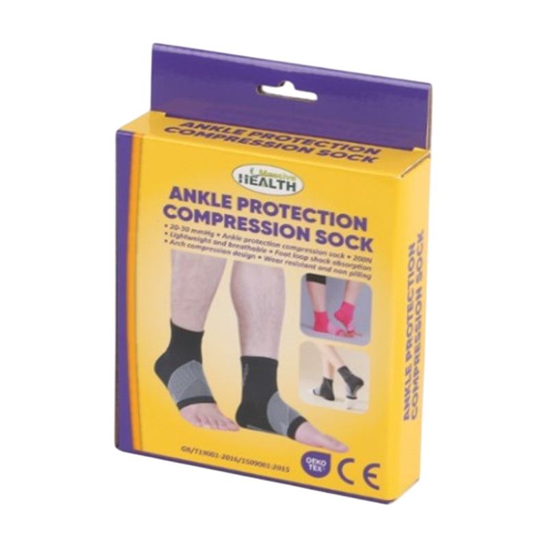 Ankle Protect 1 Pair Compression Sock - Gray