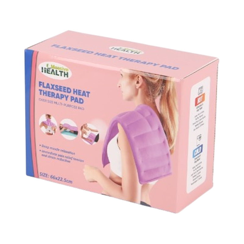 Health Flaxseed Heat Therapy Pad 66X22.5Cm - Purple