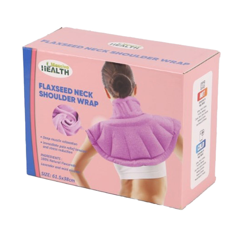 Massive Health Flaxseed Neck Shoulder Wrap 61.5X38Cm-Pink