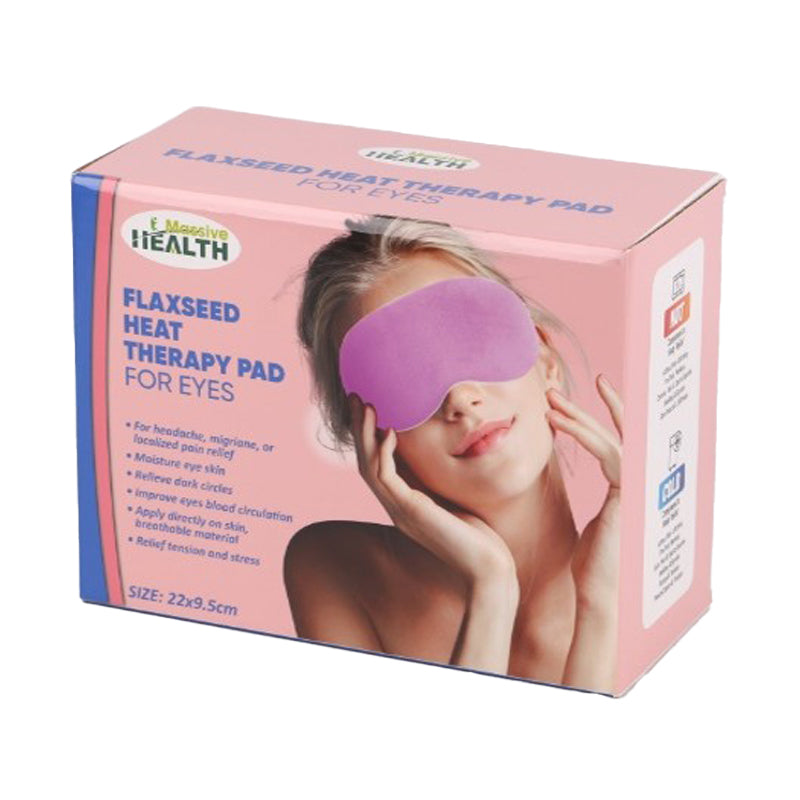 Massive Health Flaxseed Heat Therapy Pad For Eyes 22X9.5Cm-Pink