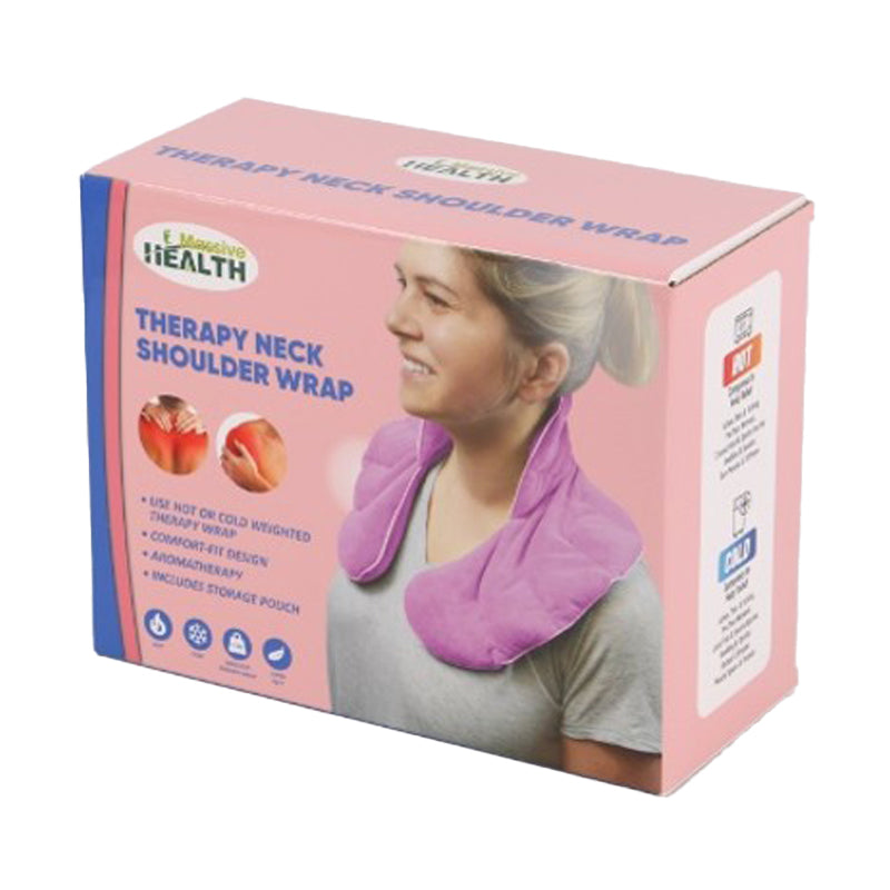 Massive Health Flaxseed Heat Therapy Neck Shoulder Wrap 58X26.5Cm-Pink