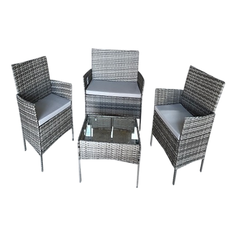 4Pc Rattan Sofa Set - Brown
