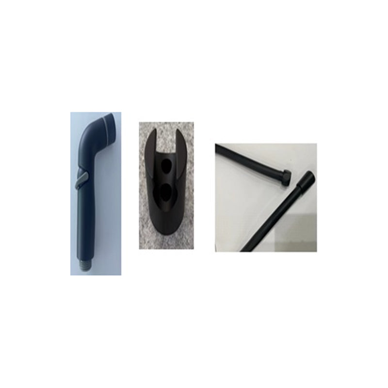 Toilet Shataff Set 120Cm Flow Adjustable - Black