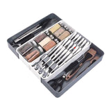 Utensil And Spice Drawer Organizer Tray Set - Grey