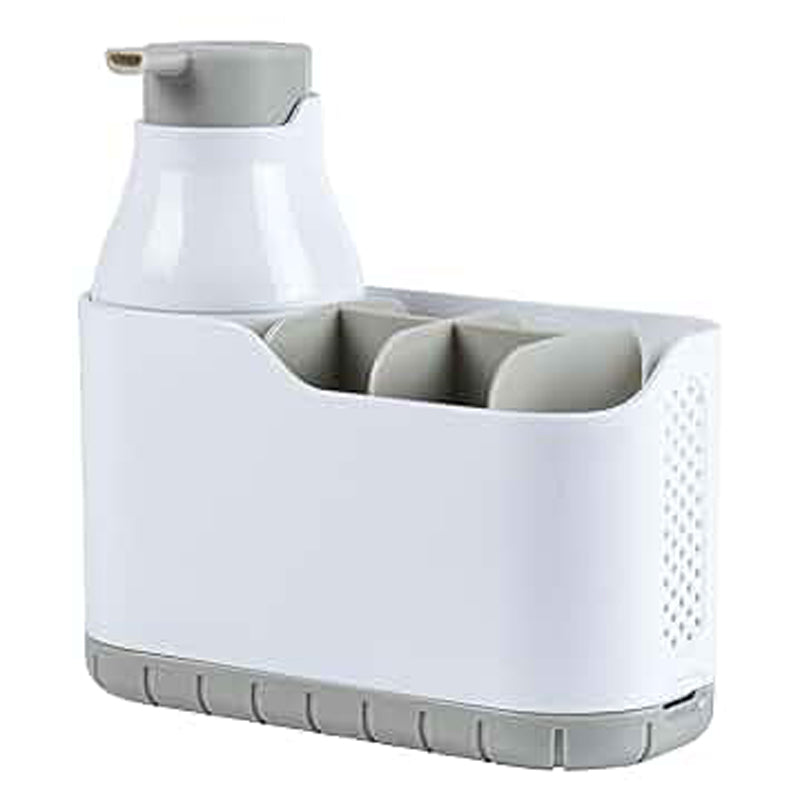 Kitchen Soap Holder And Dispenser 18.2X8.2X18Cm - White