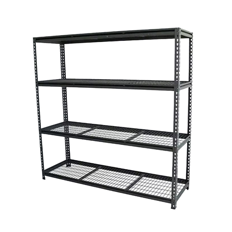 4 Tier Heavy Duty Rivet Shelf W/Wire Mesh 54X182X183Cm