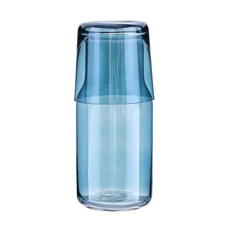 Glass Water Carafe Glass Cup 700Ml - Blue