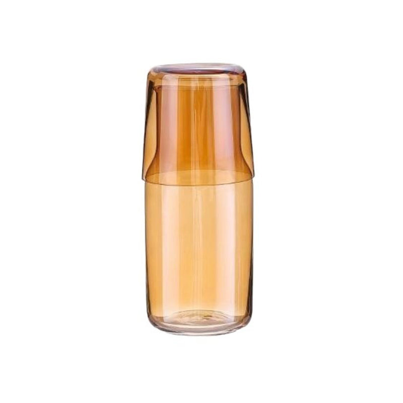 Glass Water Carafe Glass Cup 700Ml - Orange