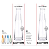 Danny Home Glass Water Carafe Glass Cup 1000Ml - Clear