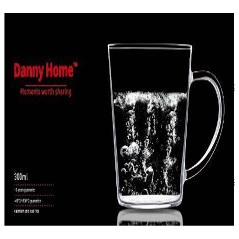 Danny Home 2Pc Borosilicate Glass Cup 300Ml 

 - Clear