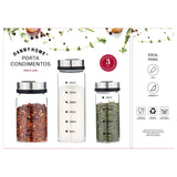 Danny Home 3Pc Glass Spice Jar Set 150/200/300Ml
 - Clear