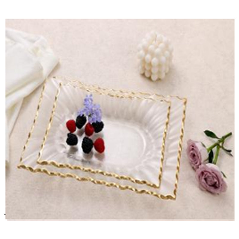 Rectangular Glass Serving Platter 
27.5X18X3Cm
 - Clear