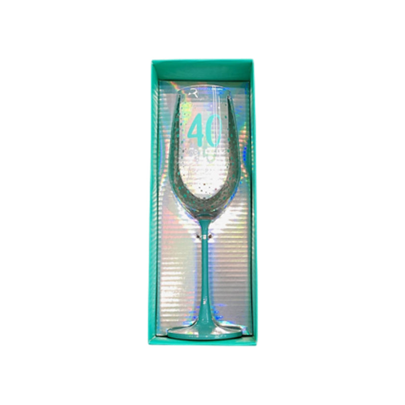 40Th Birthday Celebration Glass
450Ml - Green