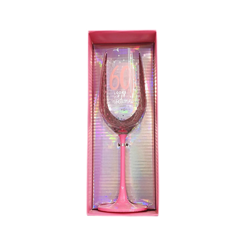 60Th Birthday Celebration Glass
450Ml - Rose Pink