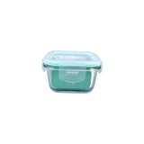 Danny Home Borosilicate Square Food Container Lock Lid 310Ml - Green