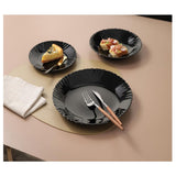 Danny Home 18Pc Dinner Set Round -
(6 Plate+6 Dessert Plate+6 Soup Plate) - Black