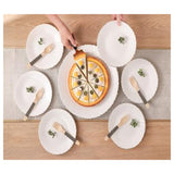Danny Home 7Pc Dessert Set Round( 1 Big Plate+6 Dessert Plate) - White