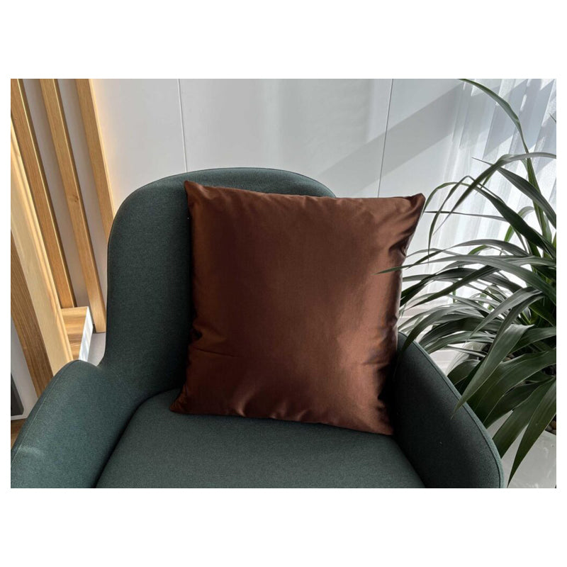 Pillow Cover Silk Fabric-50X50Cm - Brown