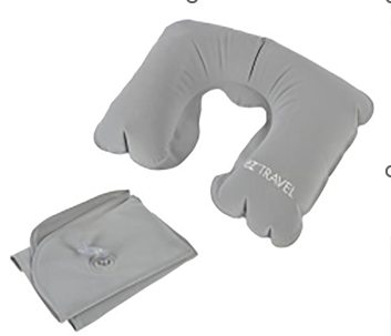 Inflatable Travel Neck Pillow
27X42X0.2Cm
 - Grey