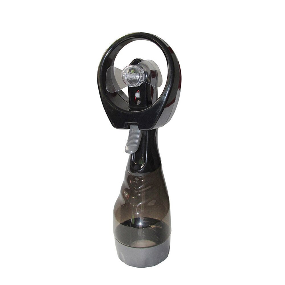 Manual Hand Fan With Sprayer 9.5X7X26.5Cm - Black