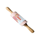 Danny Home Silicon Dough Rolling Pin With Wood Handle- 22.5Cm-Pink