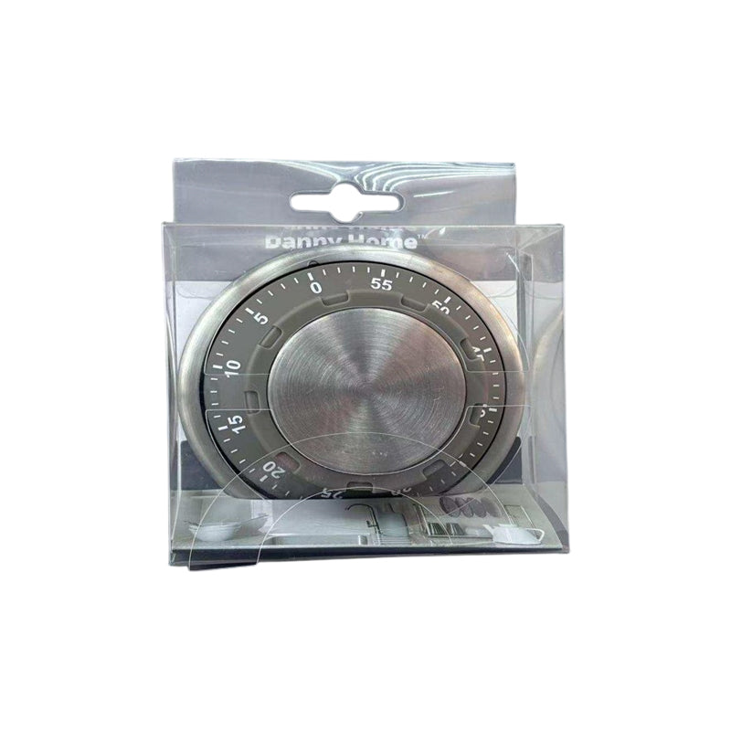 Danny Home Plastic Kitchen Timer With Magnet Holder 9.3X9.3X3.8Cm-Silver