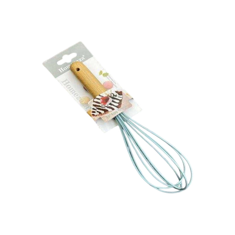 Danny Home Stainless Steel Multipurpose Whisk With Wooden Grip 24.5Cm-Mint Green