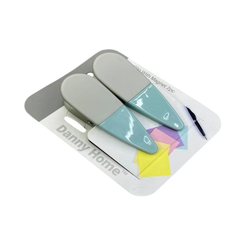 Danny Home 2Pc Plastic Bag Clips With Magnets 8X4X4Cm-Mint Green