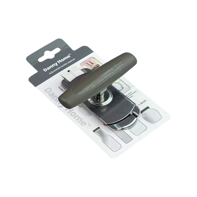 Danny Home Stainless Steel Adjustable Bottle Opener 8X8X4Cm-Brown