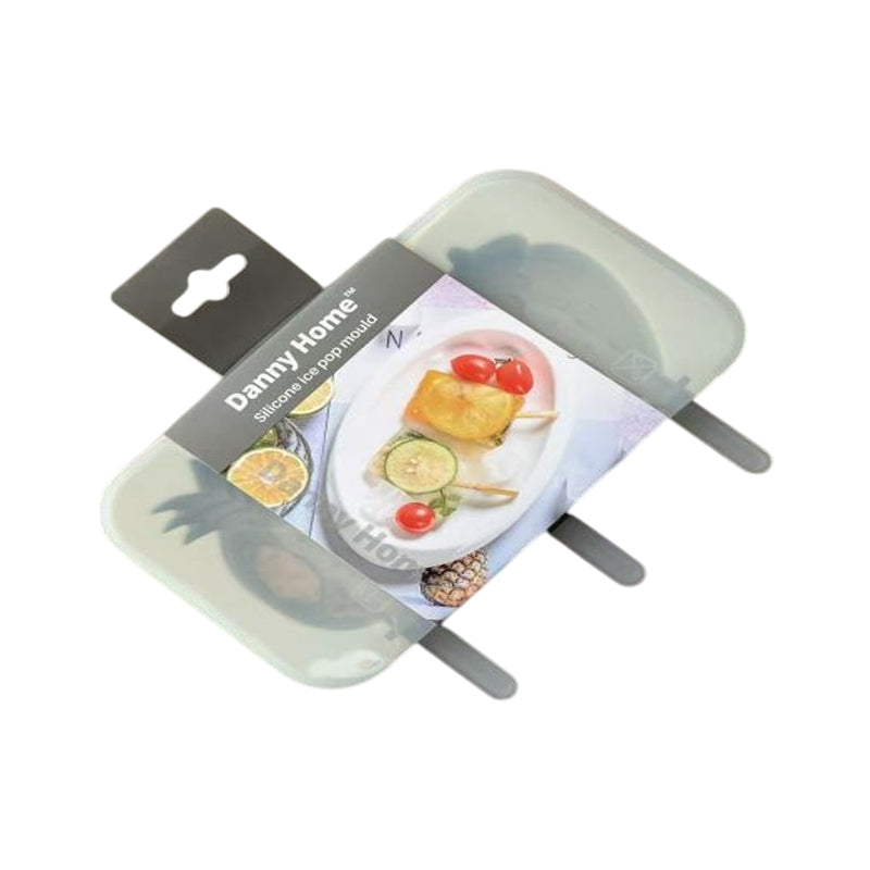 Danny Home Silicone 3 Compartment Ice Pop Mould 20X15X3Cm-Off-White