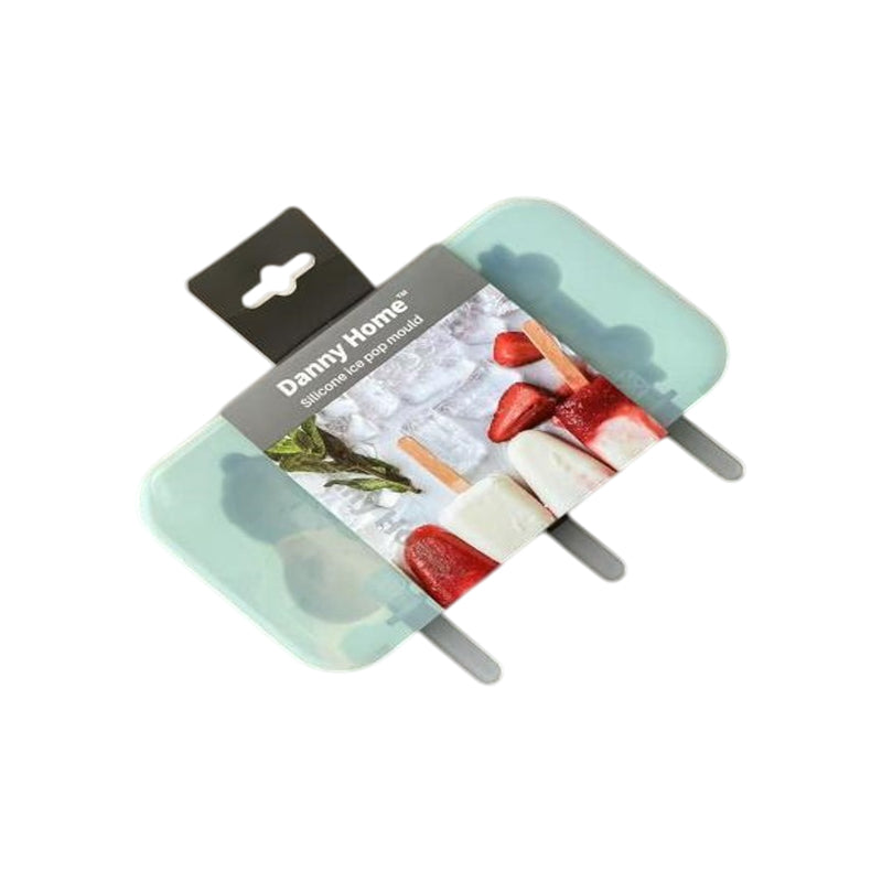 Danny Home Silicone 3 Compartment Ice Pop Mould 20X15X3Cm-Mint Green