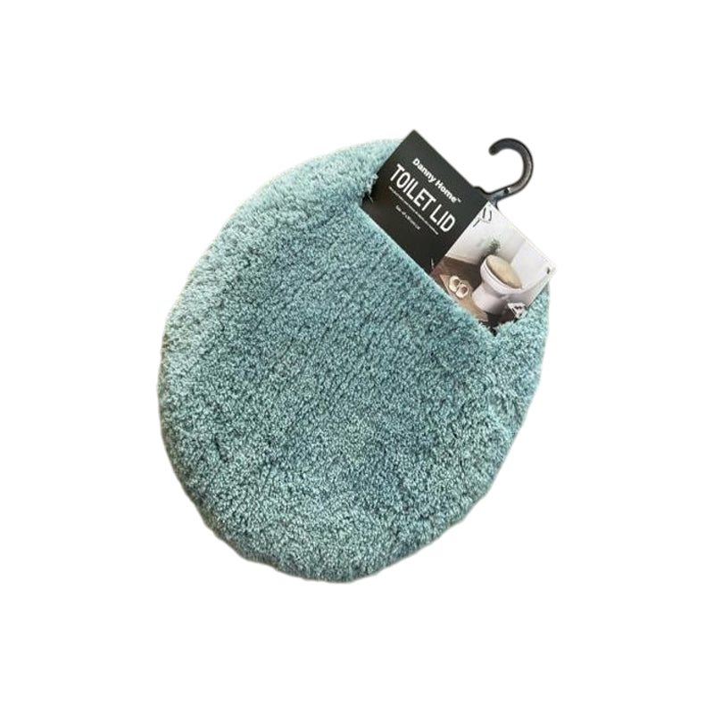 Danny Home Polyester Toilet Lid Cover 47X50Cm-Mat Blue