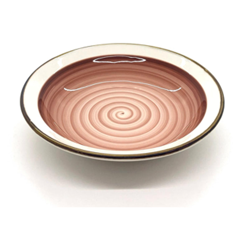 Danny Home Porcelain Round Soup Plate-22Cm-Brown