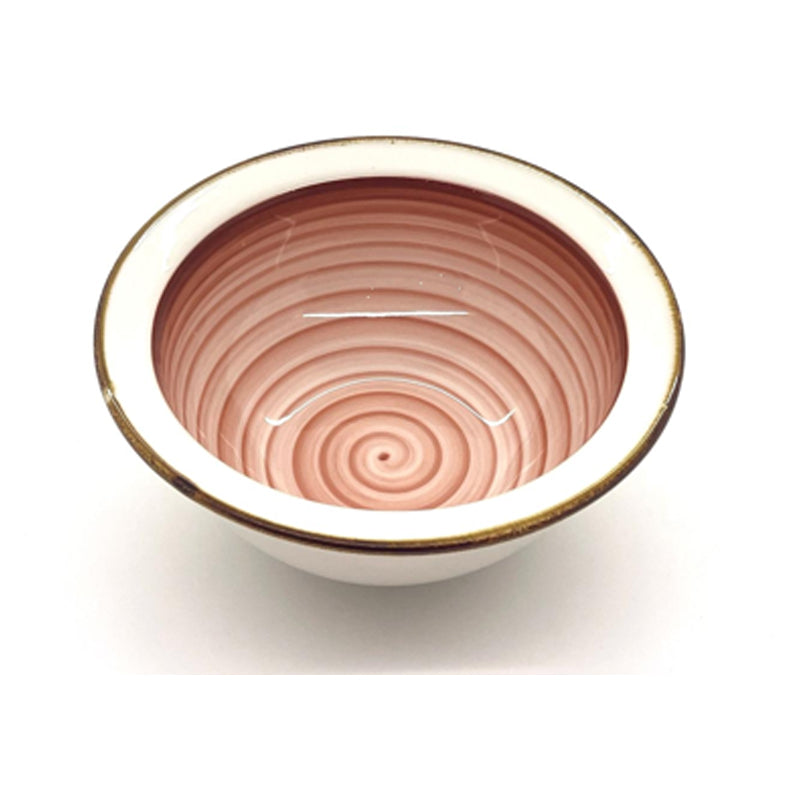 Danny Home Porcelain Round Bowl -18Cm-Brown