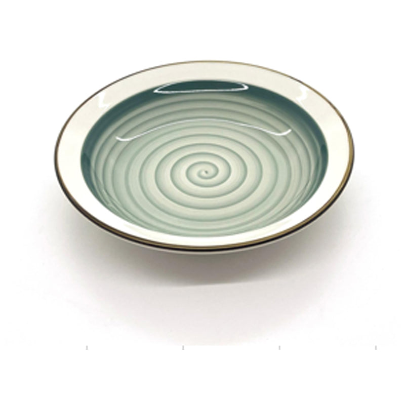 Danny Home Porcelain Round Soup Plate -22Cm-Green