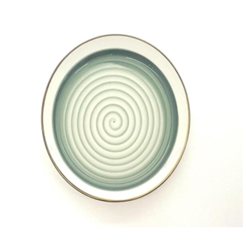 Danny Home Porcelain Round Dessert Plate -20Cm-Green