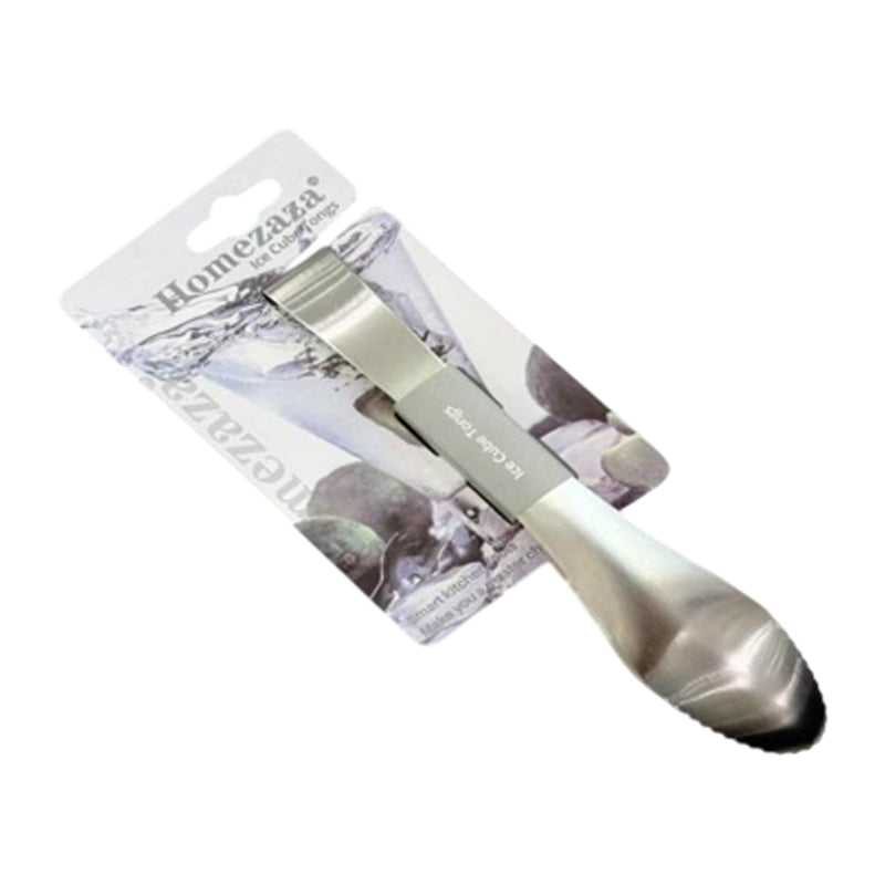 Homezaza Steel Ice Cube Tong -19Cm-Silver