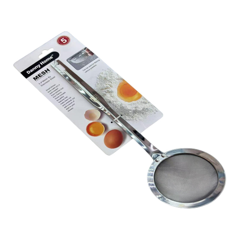 Danny Home Steel Multifunction Fine Mesh Strainer -10Cm-Silver