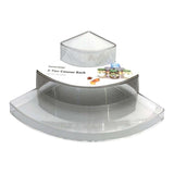 Danny Home Platic 3 Step Kitchen Corner Rack-24.2X24.5X9Cm-Clear
