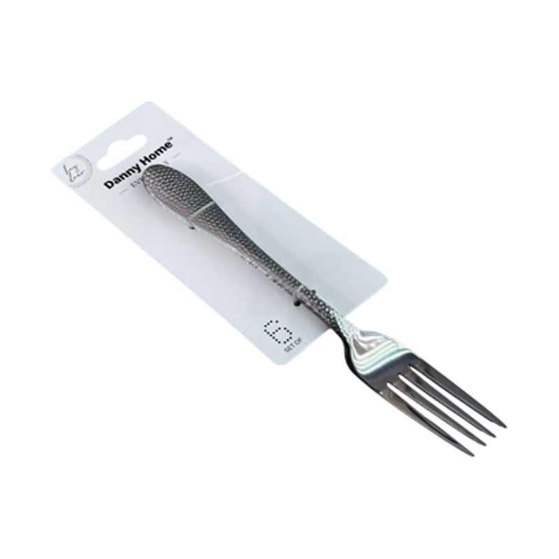 Danny Home 6Pc Steel Dinner Fork Set-20.5Cm -Silver
