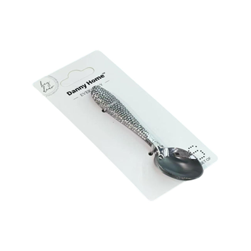 Danny Home 6Pcsteel Tea Coffee Spoon Set-Silver