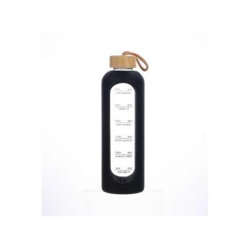 Danny Home Glass Drinks Bottle 1Pcs/Color Box Unit:Pcs 1000Ml 7.8*28Cm-Black