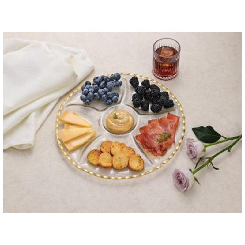 Danny Home Glass Plate Φ33*2Cm 1Pcs/Color Box Unit:Pcs-Clear