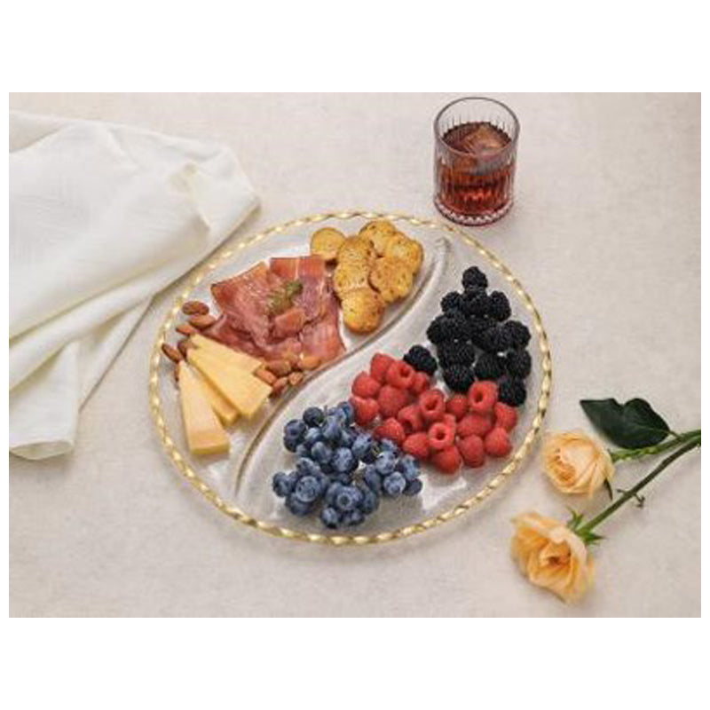 Danny Home Glass Plate Φ33*2Cm 1Pcs/Color Box Unit:Pcs-Clear