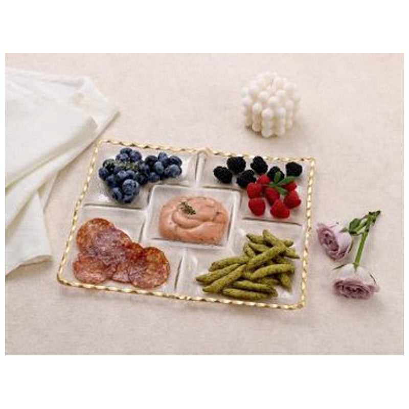 Danny Home Glass Plate 33.5*25.52*.2Cm 1Pcs/Color Box Unit:Pcs-Clear