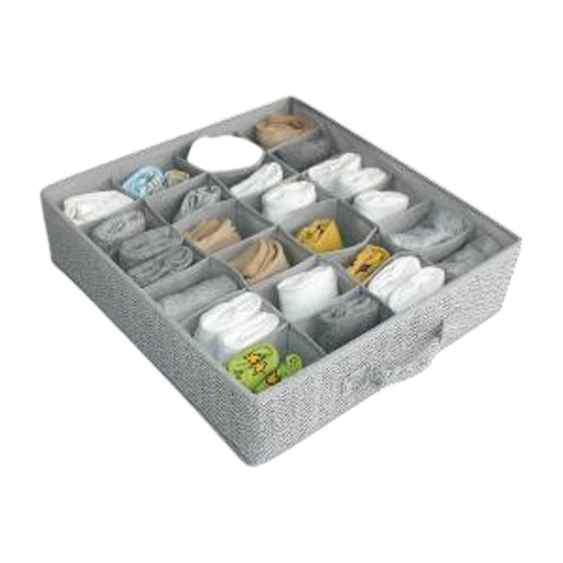 Storage Box 34X36X10Cm Plain Non-Woven Fabric&Pp-Grey