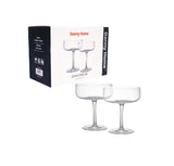Danny Home 2-Piece Saucer Glass Set – 220 Ml-Clear
