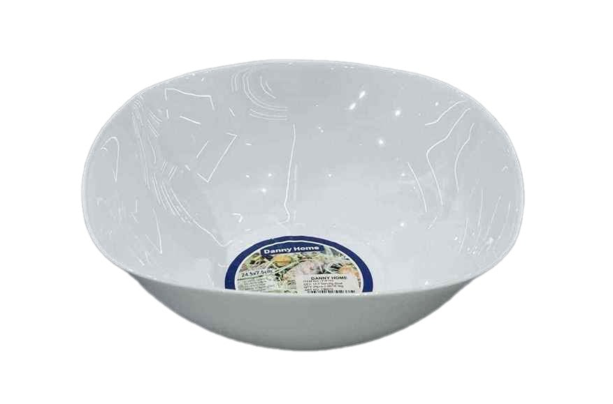 Danny Home Opalware Oval Serving Bowl-24.5X24.5X7.5Cm-White