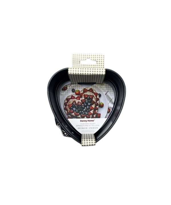 Danny Home Carbon Steel Mini Heart Pan – 12×11.5×4.5 Cm-Black