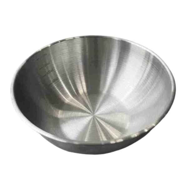 Stainless Steel Mixing Bowl With Measurement Markings – 1.6 Liters-Silver